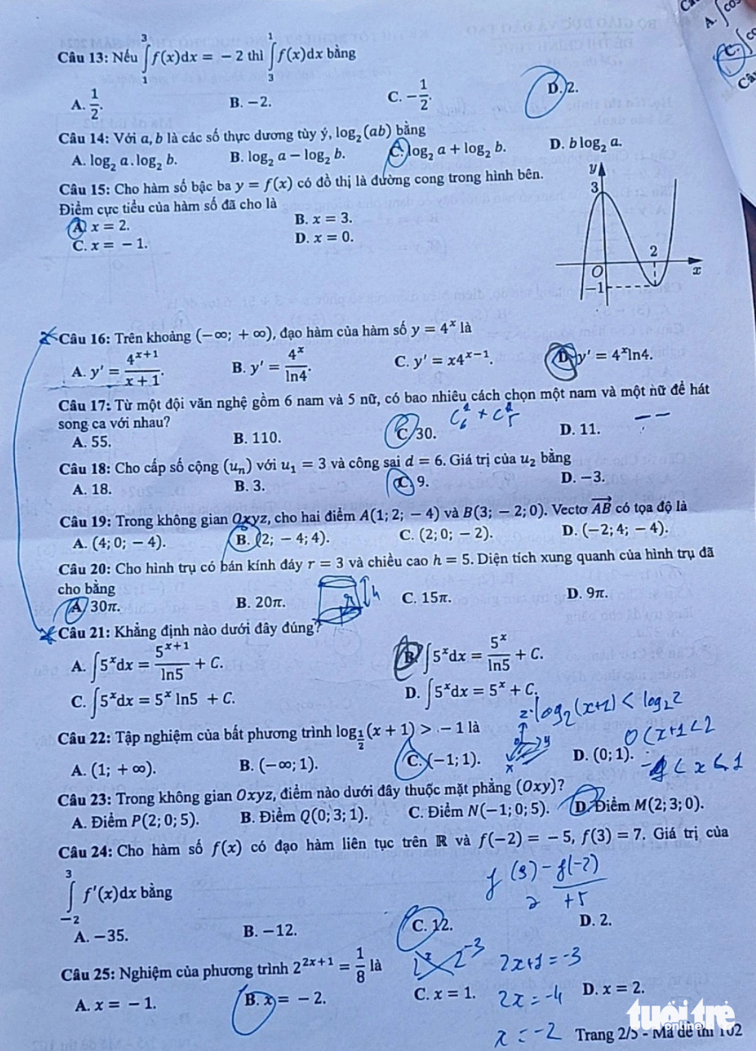 Đã có đề thi toán kỳ thi tốt nghiệp THPT 2024, nhiều thí sinh nói đề vừa sức- Ảnh 19. Đã có đề thi toán kỳ thi tốt nghiệp THPT 2024, nhiều thí sinh nói đề vừa sức- Ảnh 19.