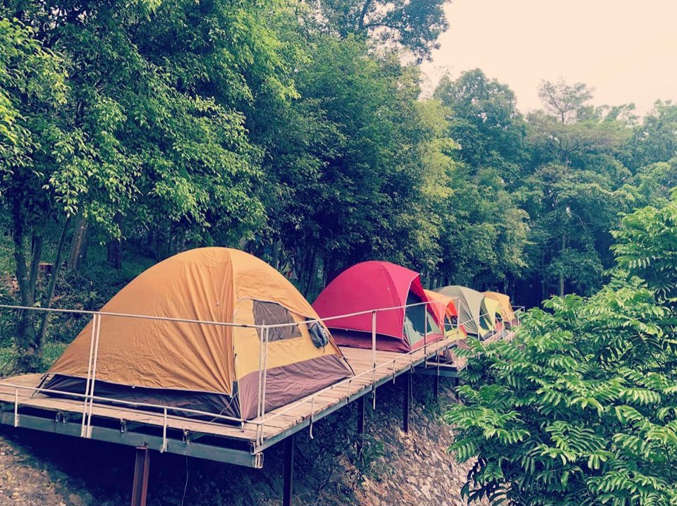 Khu Cắm trại Sơn Tinh Camp 3 nằm ở thôn Muồng Cháu, xã Vân Hòa, Ba Vì, Hà Nội. Ảnh: Internet