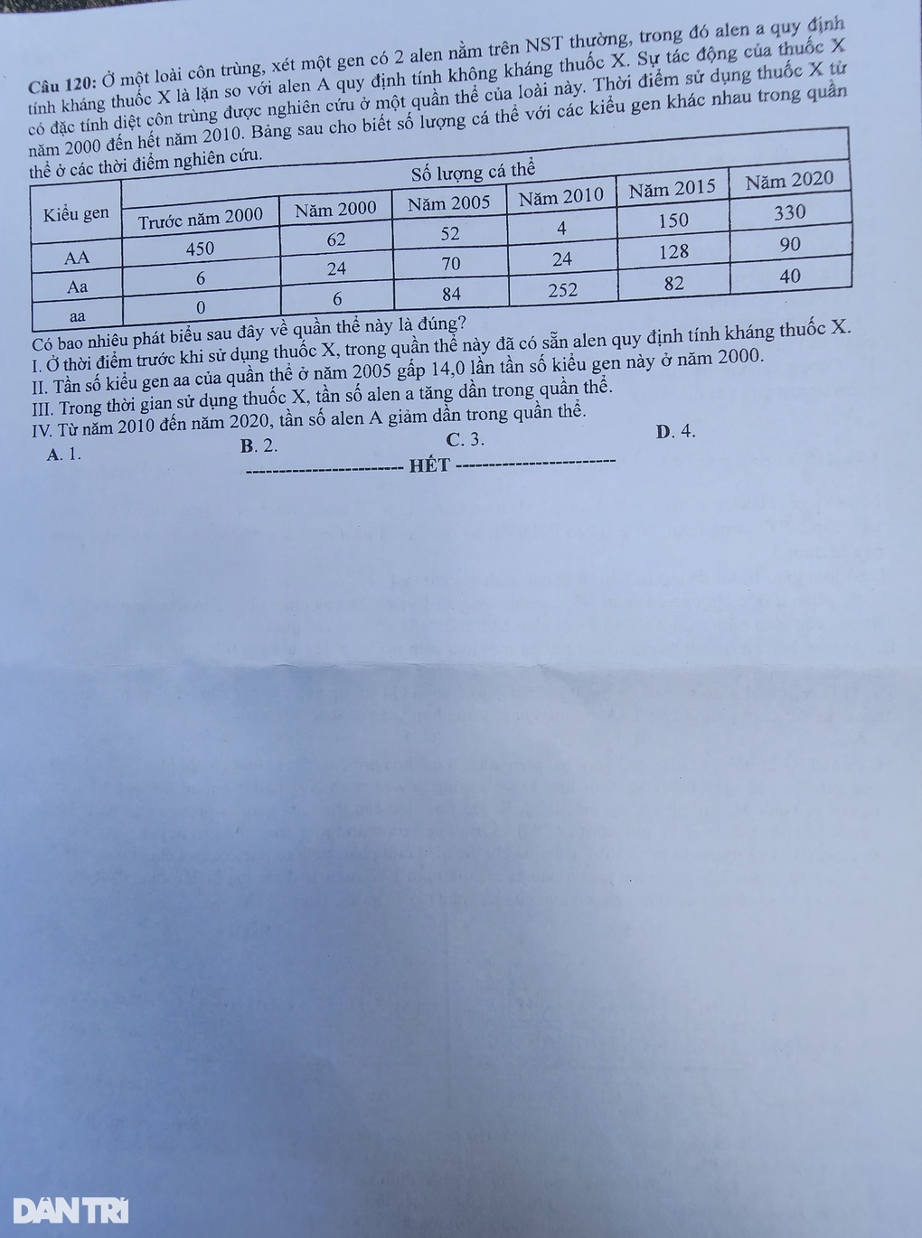 Cập nhật đề thi vật lý, hóa học, sinh học kỳ thi tốt nghiệp THPT - 10 Cập nhật đề thi vật lý, hóa học, sinh học kỳ thi tốt nghiệp THPT - 10