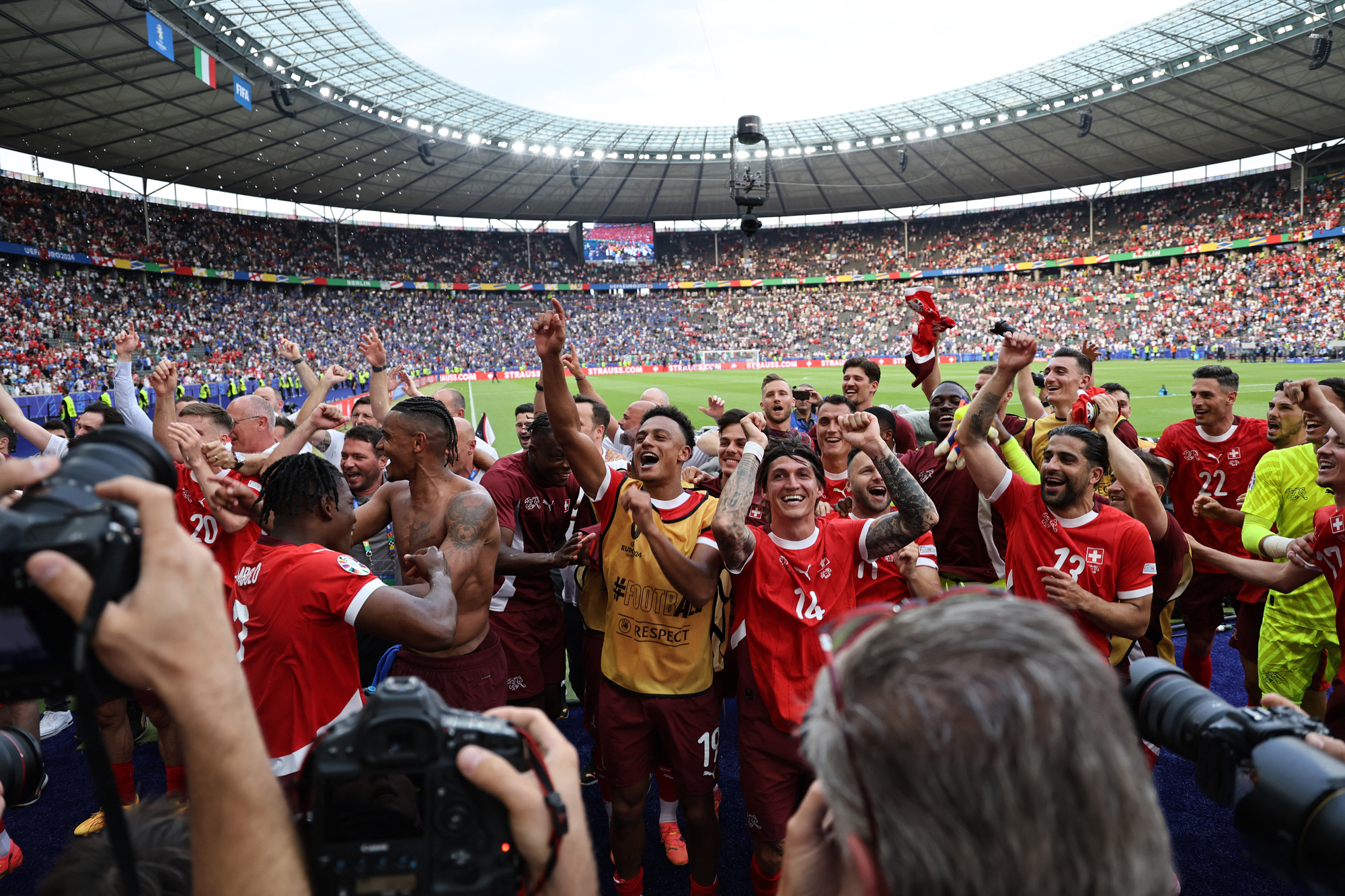 Tuyển Ý không còn vị gì ở Euro 2024- Ảnh 2. Tuyển Thụy Sĩ có thể đi xa ở Euro 2024 - Ảnh: REUTERS
