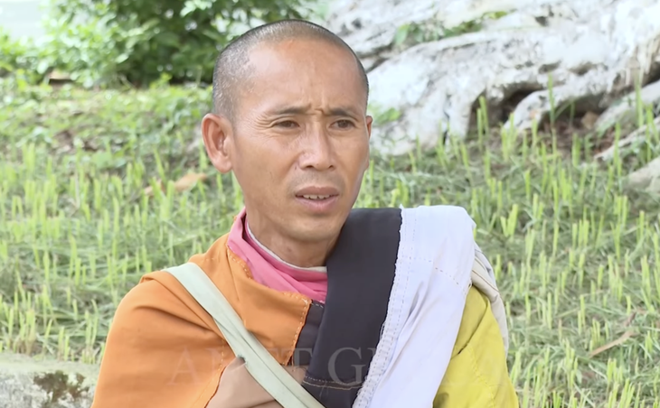 Ông Lê Anh Tú (Thích Minh Tuệ) chia sẻ về việc tu hành - Ảnh cắt từ clip Fanpage Công an Gia Lai Ông Lê Anh Tú (Thích Minh Tuệ) chia sẻ về việc tu hành - Ảnh cắt từ clip fanpage Công an Gia Lai