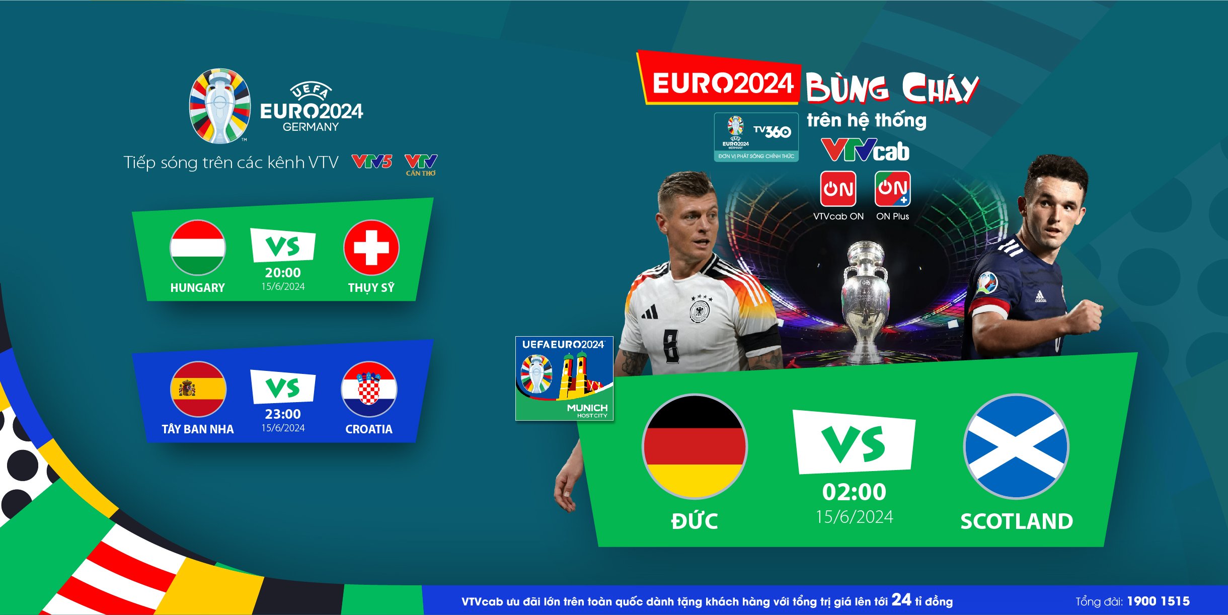 EURO 2024 'bùng cháy' với nhiều đội hùng mạnh, VTVcab đã sẵn sàng!- Ảnh 1. EURO 2024 'bùng cháy' với nhiều đội hùng mạnh, VTVcab đã sẵn sàng!- Ảnh 1.
