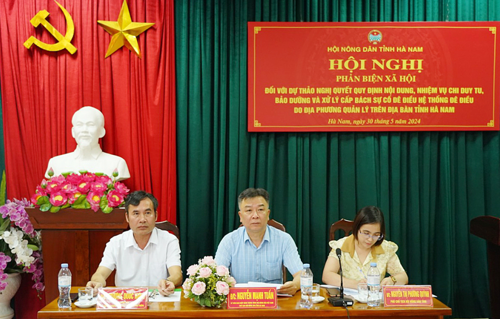 Hội Nông dân tỉnh Hà Nam tổ chức phản biện xã hội đối với dự thảo Nghị quyết của HĐND tỉnh Hà Nam- Ảnh 1. Hội Nông dân tỉnh Hà Nam tổ chức phản biện xã hội đối với dự thảo Nghị quyết của HĐND tỉnh Hà Nam- Ảnh 1.