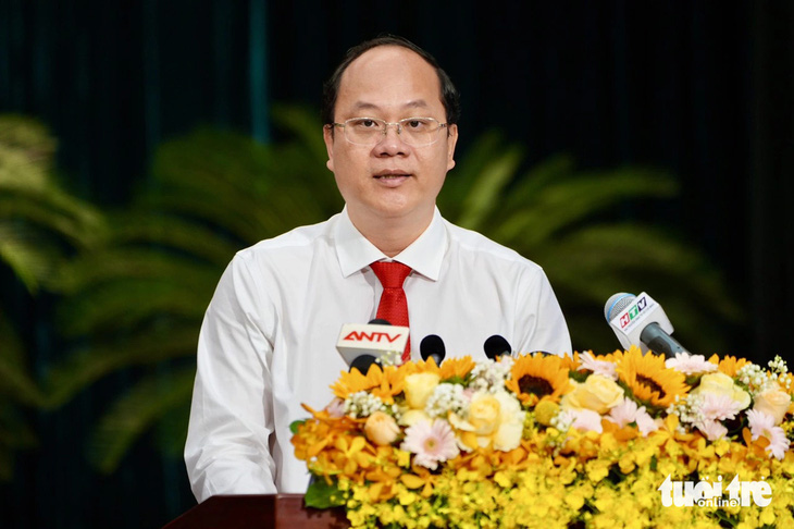 Phó bí thư thường trực Nguyễn Hồ Hải: Mong có tàu cấp cứu với phương án tối ưu cho Cần Giờ- Ảnh 1. Phó bí thư Thường trực Thành ủy TP.HCM Nguyễn Hồ Hải - Ảnh: HỮU HẠNH