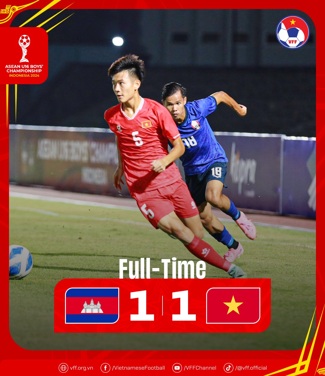 U.16 Việt Nam phung phí cơ hội, bị Campuchia cầm hòa, gặp 'cửa khó' ở giải Đông Nam Á- Ảnh 1. U.16 Việt Nam phung phí cơ hội, bị Campuchia cầm hòa, gặp 'cửa khó' ở giải Đông Nam Á- Ảnh 1.