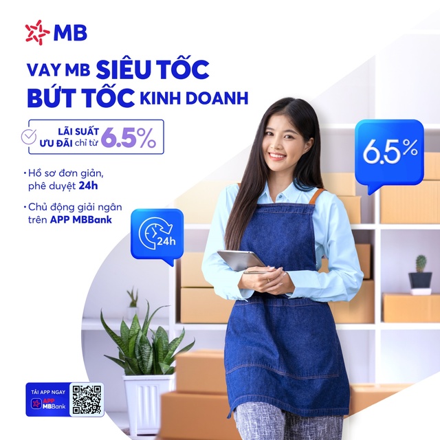 MB hỗ trợ khách hàng tăng tốc kinh doanh cuối năm với gói vay ưu đãi chỉ từ 6,5%/năm MB hỗ trợ khách hàng tăng tốc kinh doanh cuối năm với gói vay ưu đãi chỉ từ 6,5%/năm