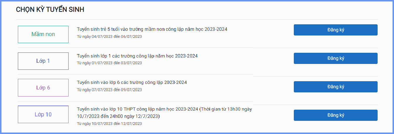 Link đăng ký trực tuyến vào lớp mầm non, lớp 1, lớp 6 Hà Nội năm 2024- Ảnh 4. Link đăng ký trực tuyến vào lớp mầm non, lớp 1, lớp 6 Hà Nội năm 2024- Ảnh 4.