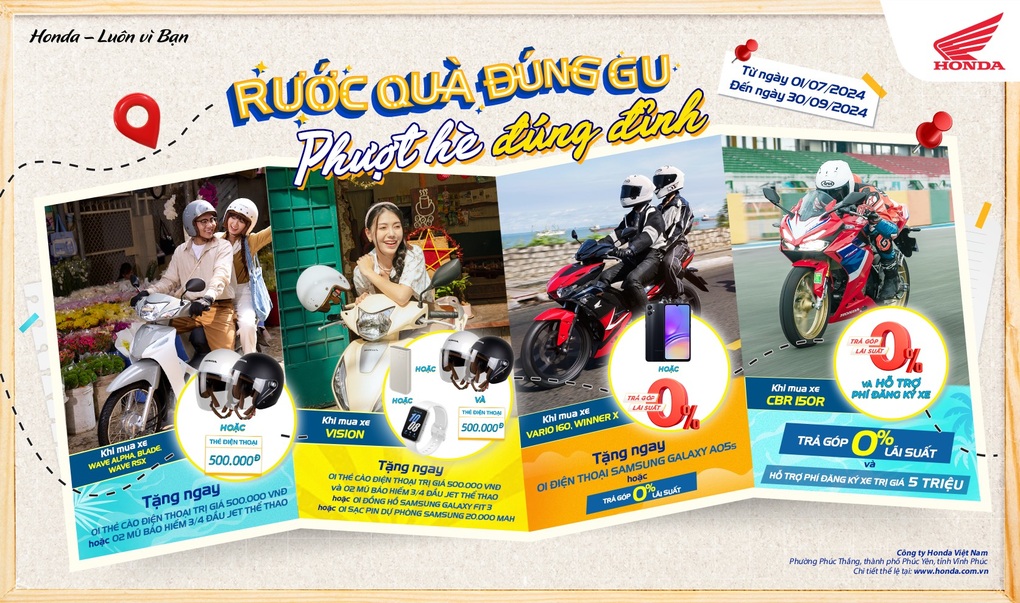 Honda Việt Nam tung ưu đãi hè với Rước quà đúng gu, phượt hè đúng đỉnh - 4 Honda Việt Nam tung ưu đãi hè với Rước quà đúng gu, phượt hè đúng đỉnh - 4