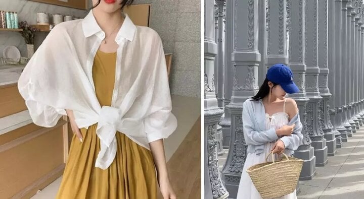 Mách nàng cách diện áo sơ mi voan mỏng vừa đẹp vừa kín đáo - Ảnh 3. Mách nàng cách diện áo sơ mi voan mỏng vừa đẹp vừa kín đáo - Ảnh 3.