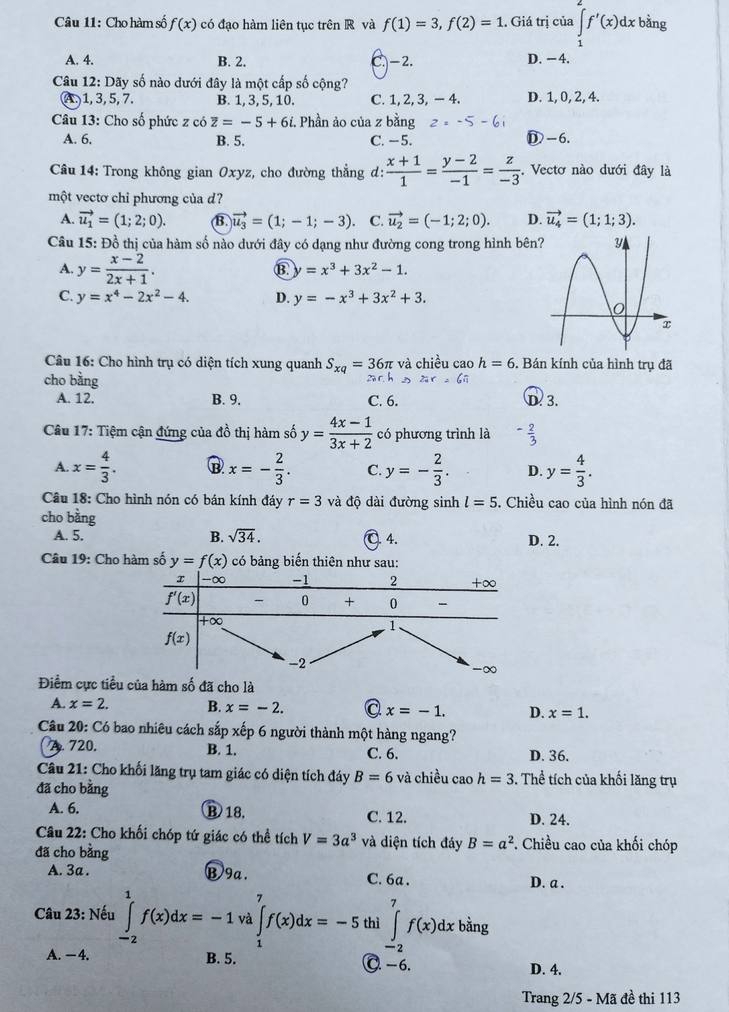 Thi tốt nghiệp THPT 2024: Đề chính thức môn toán- Ảnh 7. Thi tốt nghiệp THPT 2024: Đề chính thức môn toán- Ảnh 7.
