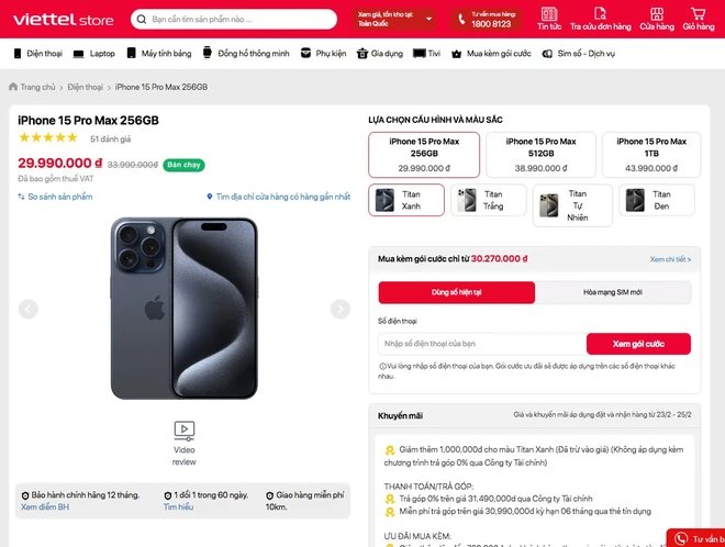 iPhone 15 Pro Max ở Việt Nam giảm giá mạnh, rẻ hơn cả Thái Lan, Singapore?- Ảnh 3. iPhone 15 Pro Max ở Việt Nam giảm giá mạnh, rẻ hơn cả Thái Lan, Singapore?- Ảnh 3.