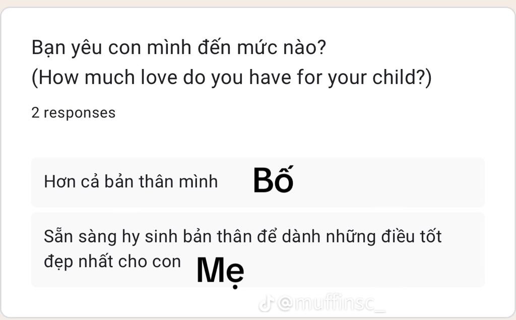 Ba mẹ yêu con hơn cả bản thân mình... - Ảnh chụp màn hình Ba mẹ yêu con hơn cả bản thân mình... - Ảnh chụp màn hình