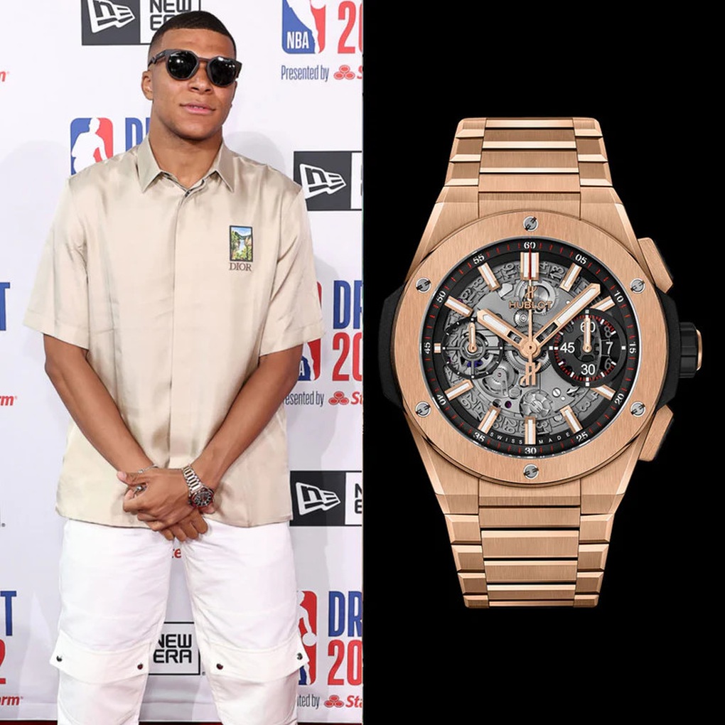 Kylian Mbappe wears many diamond watches worth an entire house Vietnam.vn