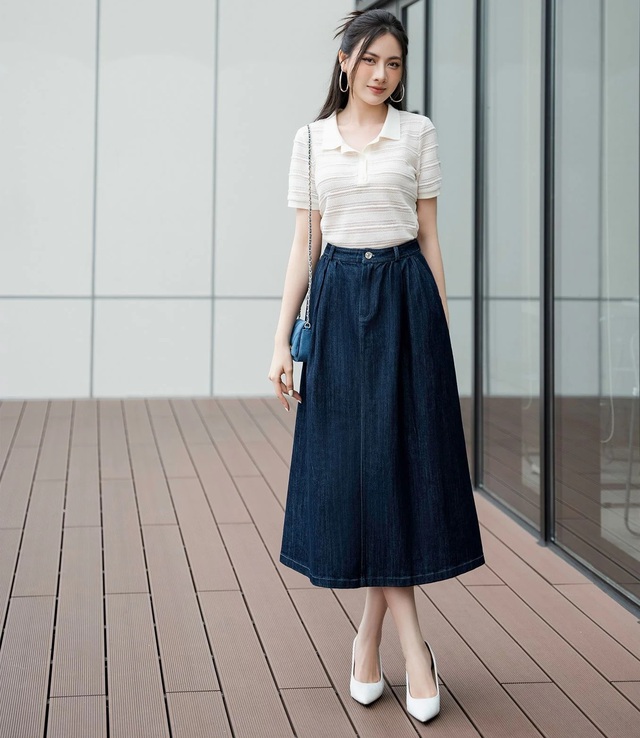 Tôn lên dáng vẻ năng động, khỏe khoắn với những thiết kế từ denim- Ảnh 7. Tôn lên dáng vẻ năng động, khỏe khoắn với những thiết kế từ denim- Ảnh 7.