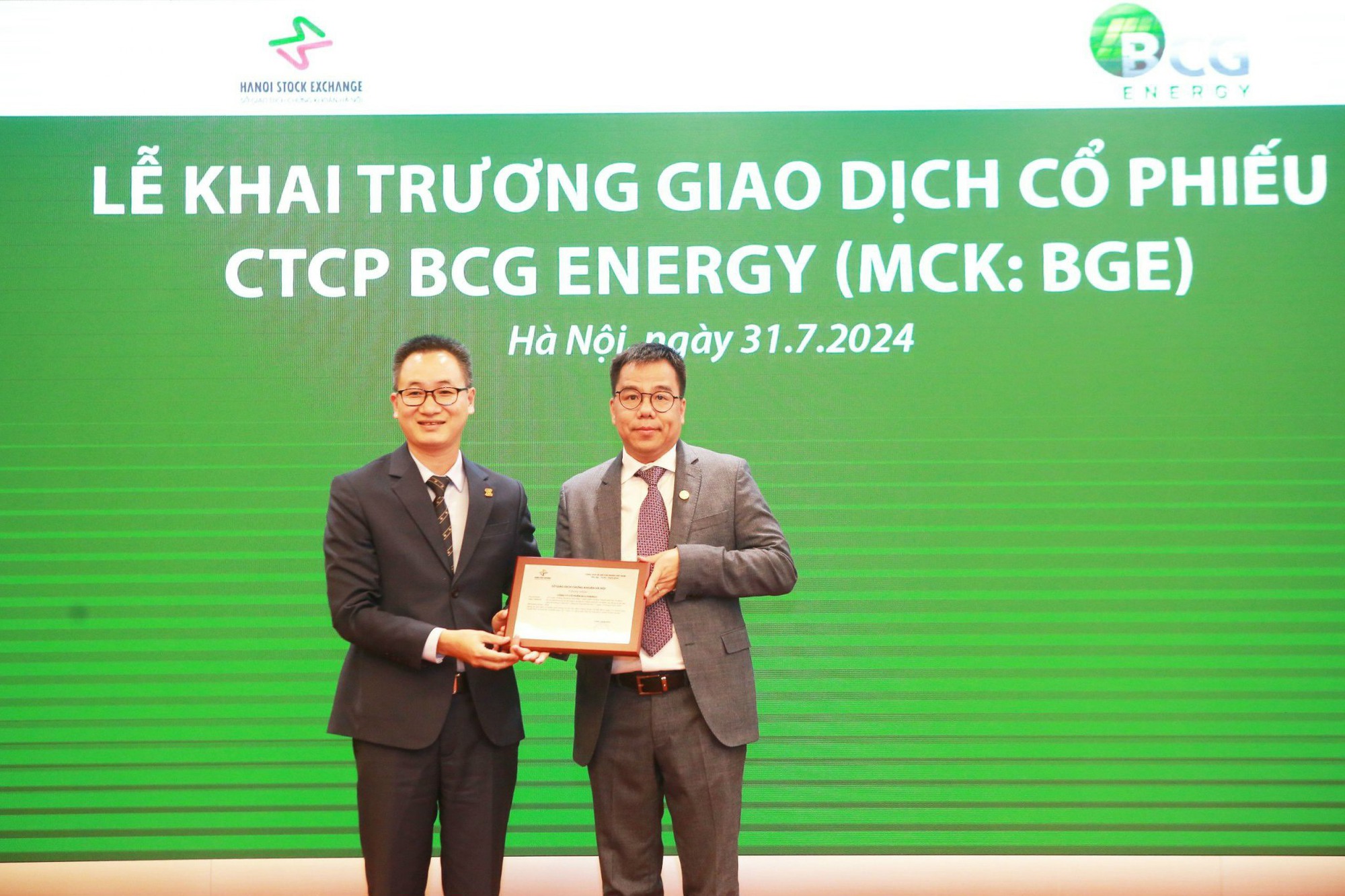 Cổ phiếu BGE của BCG Energy chính thức lên sàn UPCoM- Ảnh 1. Cổ phiếu BGE của BCG Energy chính thức lên sàn UPCoM- Ảnh 1.