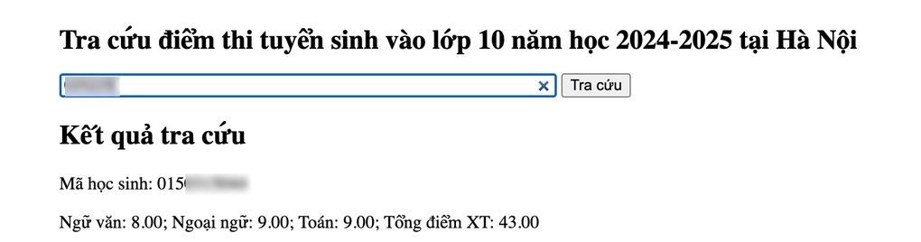 Đã có điểm thi lớp 10 Hà Nội năm 2024 - 2 Đã có điểm thi lớp 10 Hà Nội năm 2024 - 2