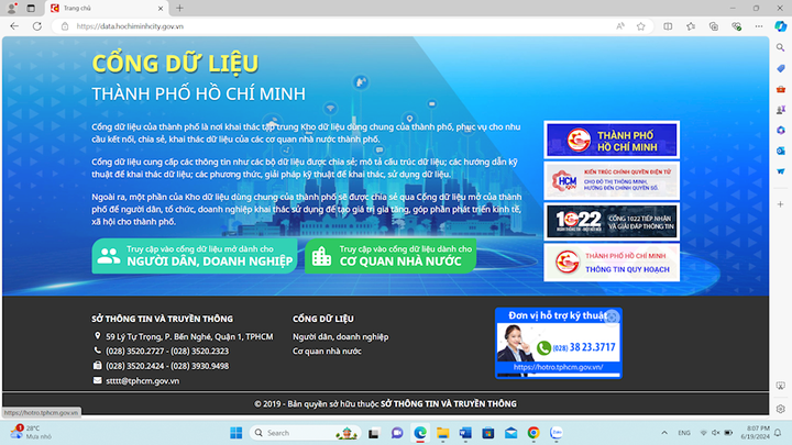 TP.HCM công bố danh mục dữ liệu mở- Ảnh 1. TP.HCM công bố danh mục dữ liệu mở- Ảnh 1.