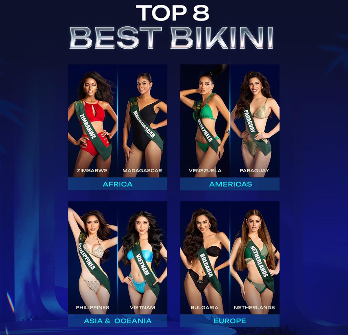 Top 8 thí sinh trình diễn bikini nổi bật nhất trước chung kết Miss Earth 2023 - Ảnh 1. Top 8 thí sinh trình diễn bikini nổi bật nhất trước chung kết Miss Earth 2023 - Ảnh 1.