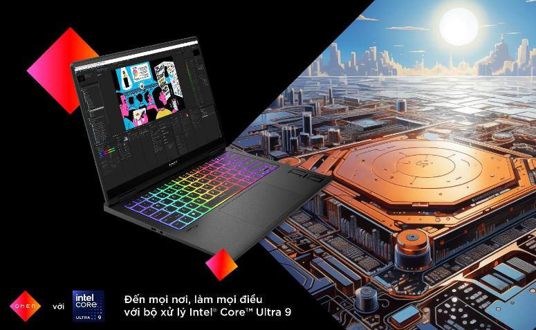 Trải nghiệm gaming sáng tạo với HP OMEN cùng bộ xử lý Intel® Core™ Ultra 9- Ảnh 1. Trải nghiệm gaming sáng tạo với HP OMEN cùng bộ xử lý Intel® Core™ Ultra 9- Ảnh 1.