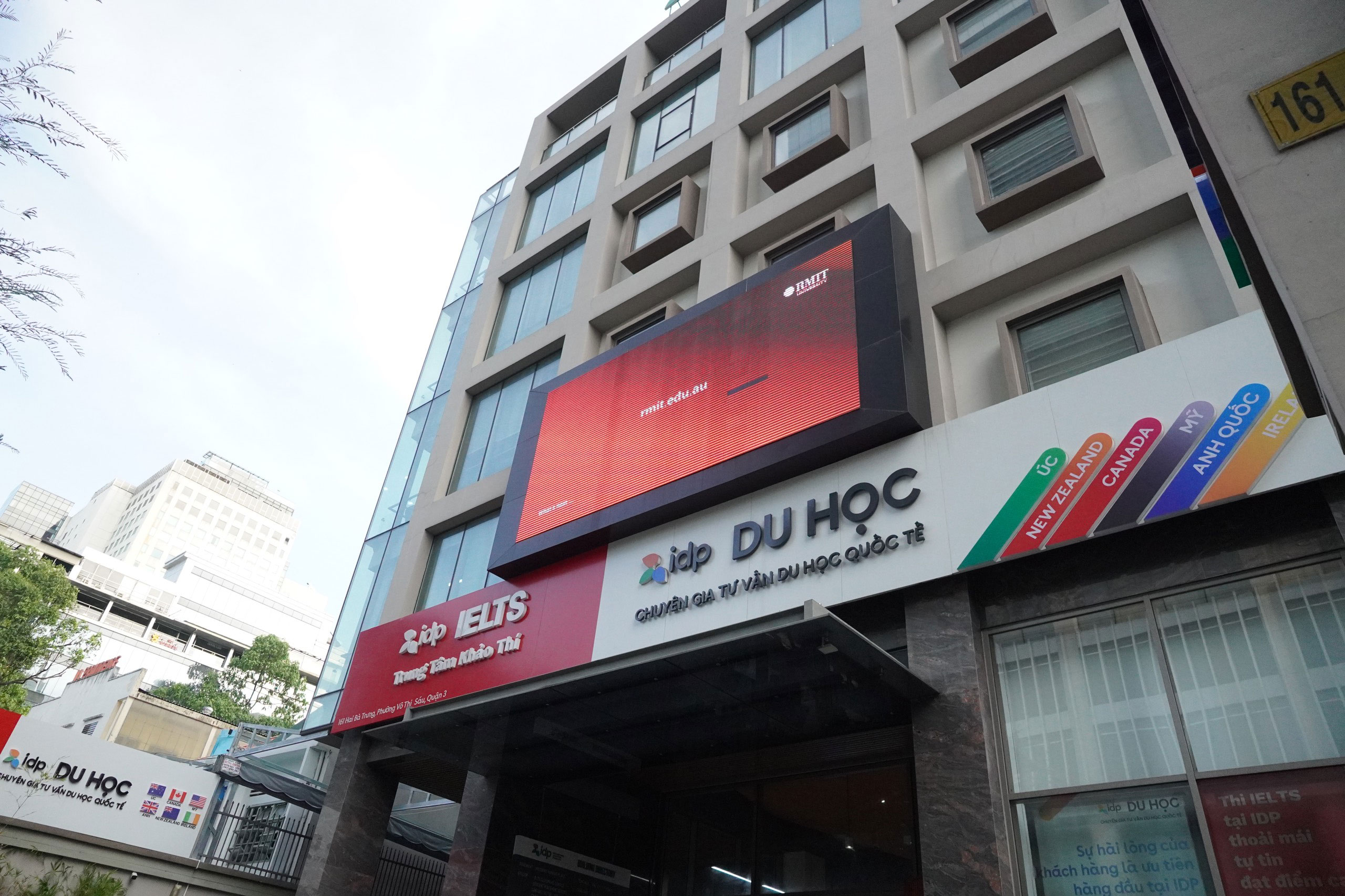 Trụ sở Công ty TNHH Giáo dục IDP Việt Nam tại số 161 Hai Bà Trưng, quận 3, TP HCM Ảnh: KIM NGÂN Trụ sở Công ty TNHH Giáo dục IDP Việt Nam tại số 161 Hai Bà Trưng, quận 3, TP HCM Ảnh: KIM NGÂN