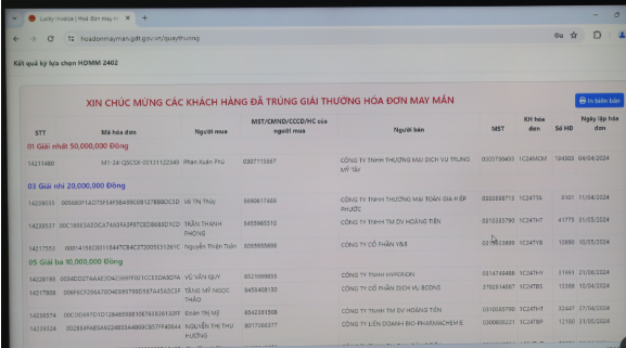 14 người ở TP HCM trúng thưởng 185 triệu đồng xổ số hóa đơn- Ảnh 1. 14 người ở TP HCM trúng thưởng 185 triệu đồng xổ số hóa đơn- Ảnh 1.