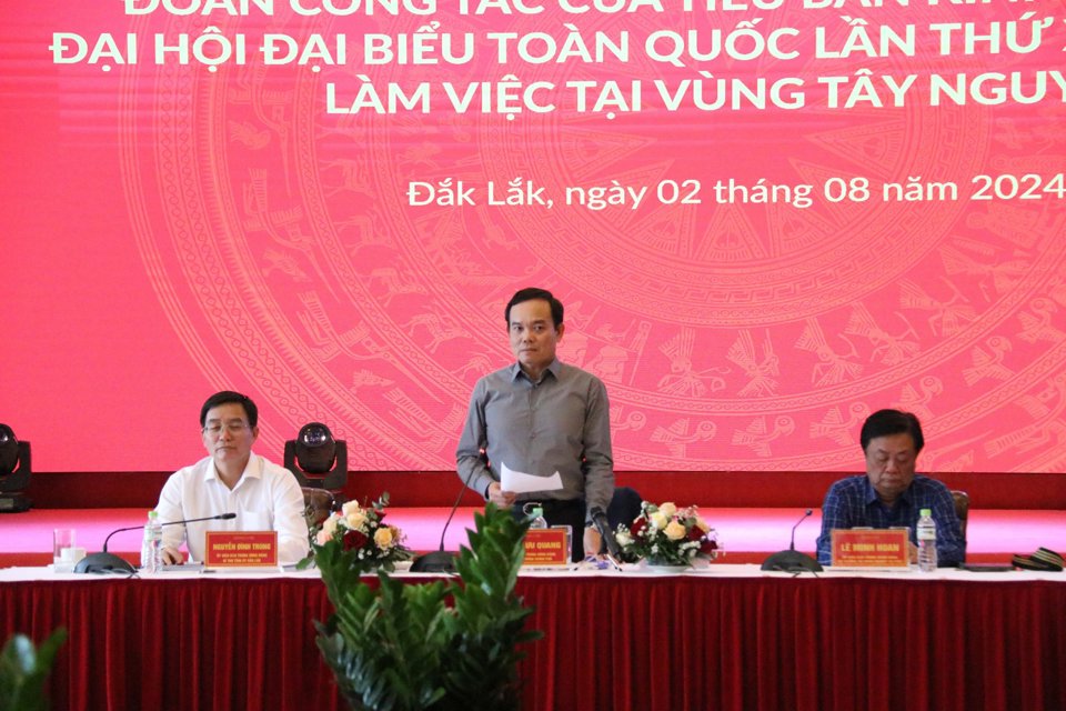 Phó Thủ tướng Chính phủ Trần Lưu Quang Phát biểu kết luận buổi làm việc.