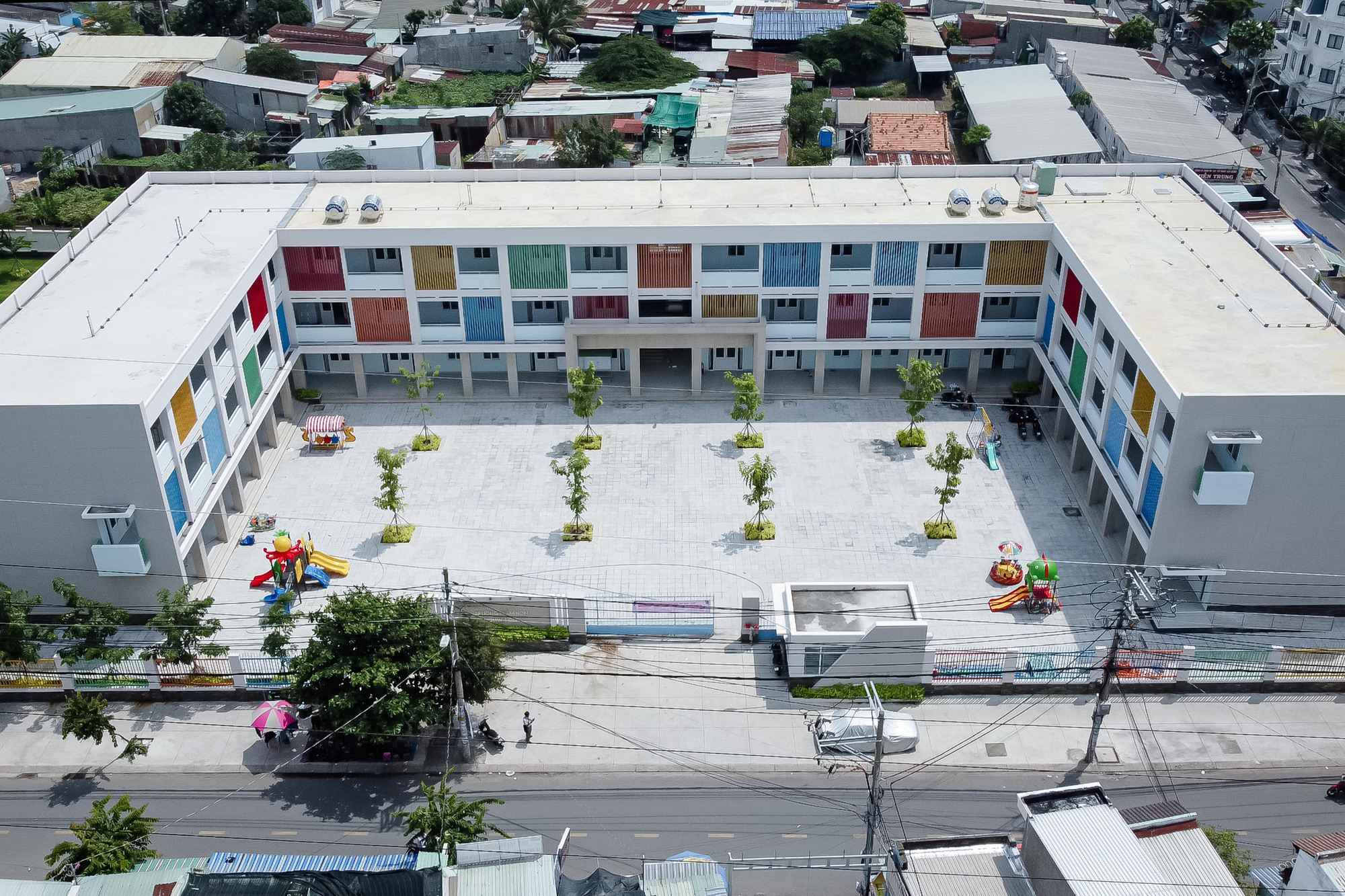 7 ngôi trường mới khang trang ở Bình Tân sẵn sàng đón học sinh- Ảnh 11. Trường mầm non Nguyệt Quế (phường Bình Hưng Hòa A) với quy mô 20 phòng học, tiếp nhận 500 học sinh gồm học sinh tại địa bàn phường Bình Hưng Hòa A và các phường lân cận - Ảnh: UBND quận Bình Tân
