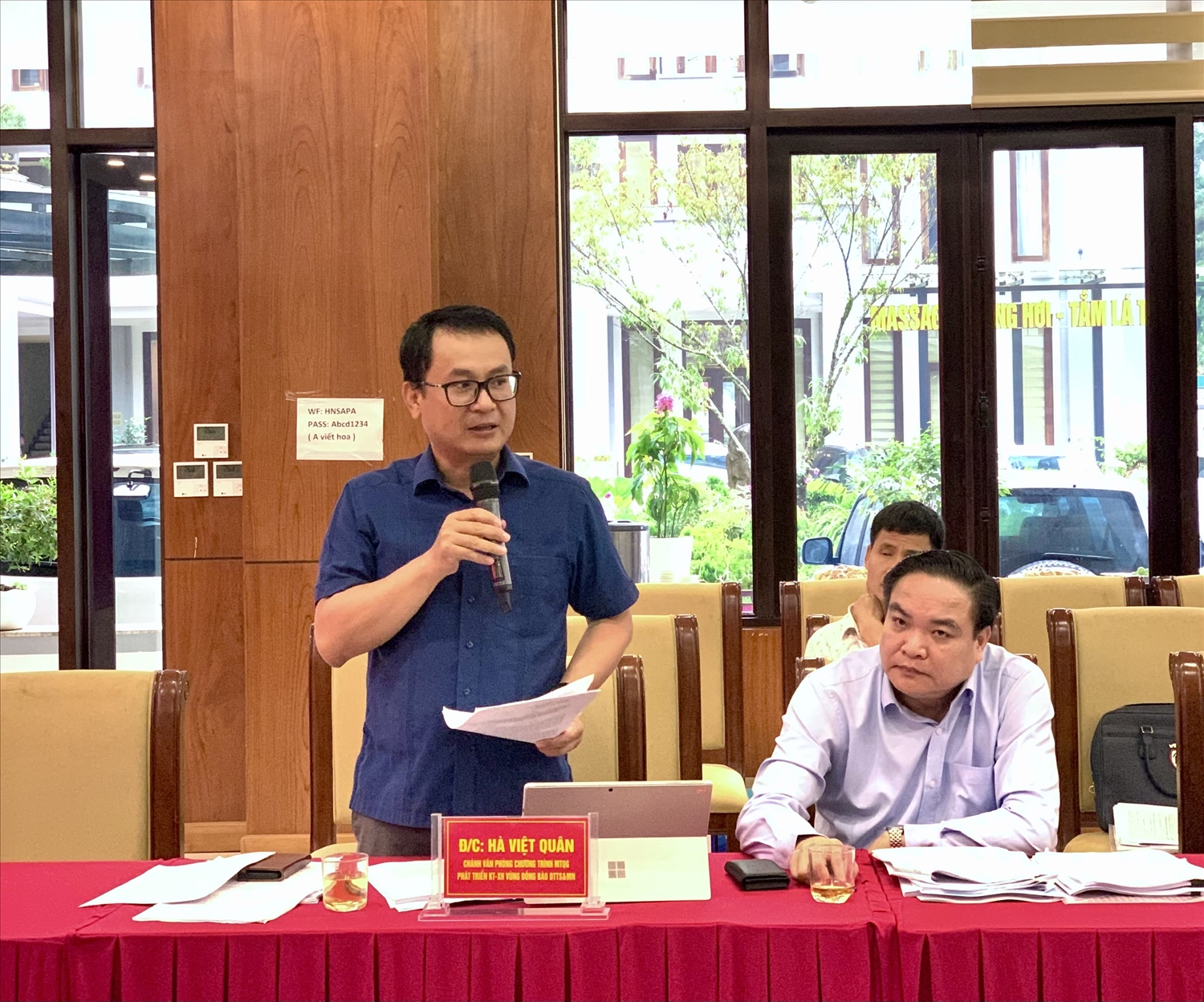 ông Hà Việt Quân, Chánh Văn phòng điều phối Chương trình MTQG phát triển kinh tế, xã hội vùng đồng bào DTTS và miền núi giai đoạn 2021 – 2025 (Chương trình MTQG 1719) phát biểu trao đổi tại buổi làm việc Ông Hà Việt Quân, Chánh Văn phòng điều phối Chương trình MTQG phát triển kinh tế, xã hội vùng đồng bào DTTS và miền núi giai đoạn 2021 – 2025 (Chương trình MTQG 1719) phát biểu trao đổi tại buổi làm việc