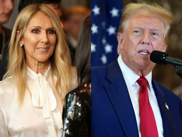 Danh ca Celine Dion bức xúc vì hành động của ông Trump - Ảnh: Getty/AP Celine Dion chỉ trích ông Trump vì tự ý dùng hit My heart will go on để tranh cử- Ảnh 1.