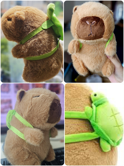 Thú bông Capybara đeo balô rùa là một trong những dòng sản phẩm được ưa chuộng Thú bông Capybara đeo balô rùa là một trong những dòng sản phẩm được ưa chuộng