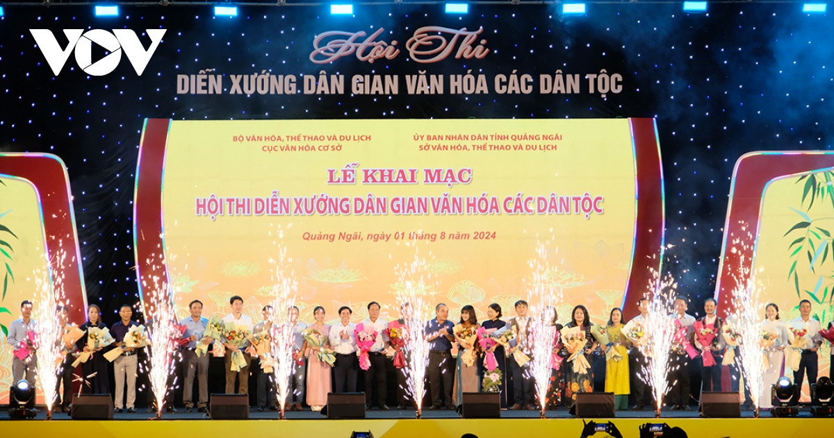 khai mạc hội thi diễn xướng dân gian văn hóa các dân tộc tại quảng ngãi hình ảnh 1 khai mac hoi thi dien xuong dan gian van hoa cac dan toc tai quang ngai hinh anh 1
