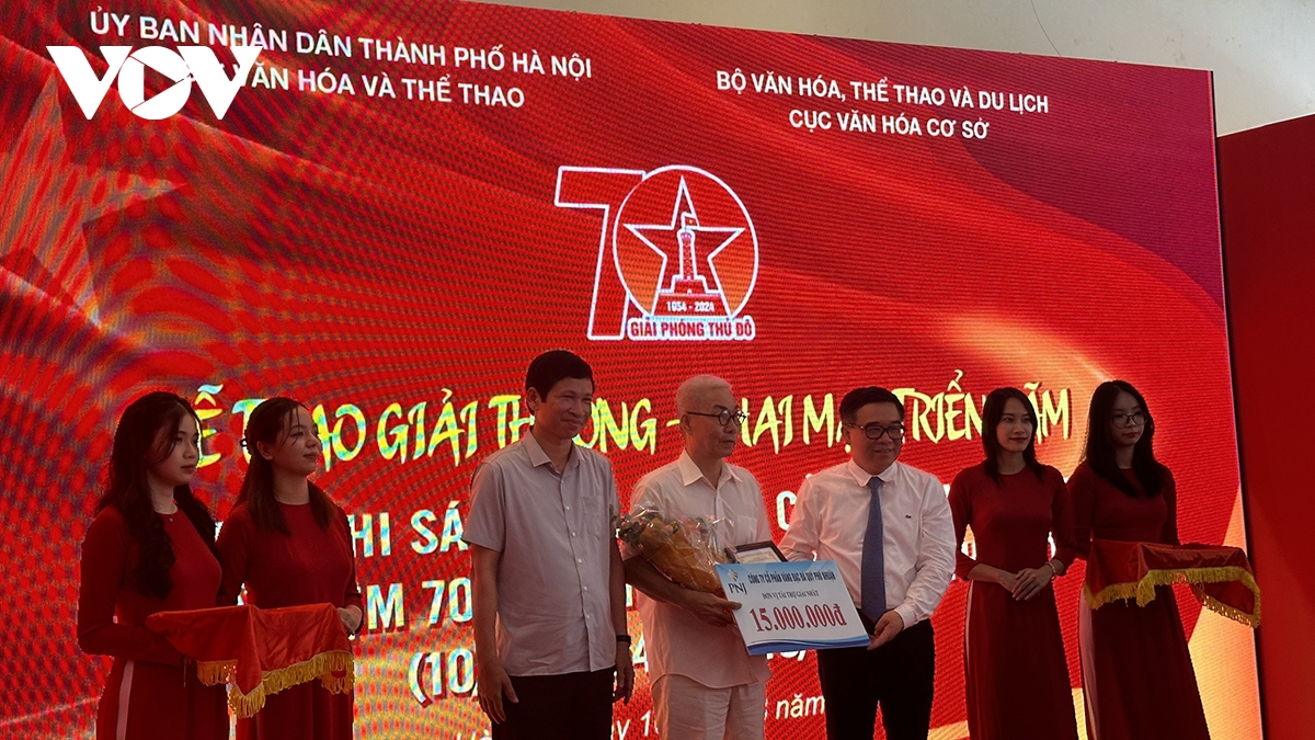 trao giải cuộc thi sáng tác tranh cổ động, logo 70 năm giải phóng thủ đô hình ảnh 1 trao giai cuoc thi sang tac tranh co dong, logo 70 nam giai phong thu do hinh anh 1
