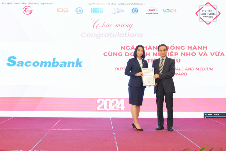Sacombank được vinh danh tại giải thưởng Ngân hàng Việt Nam tiêu biểu