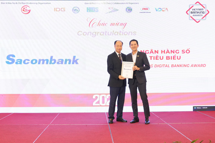 Sacombank được vinh danh tại giải thưởng Ngân hàng Việt Nam tiêu biểu