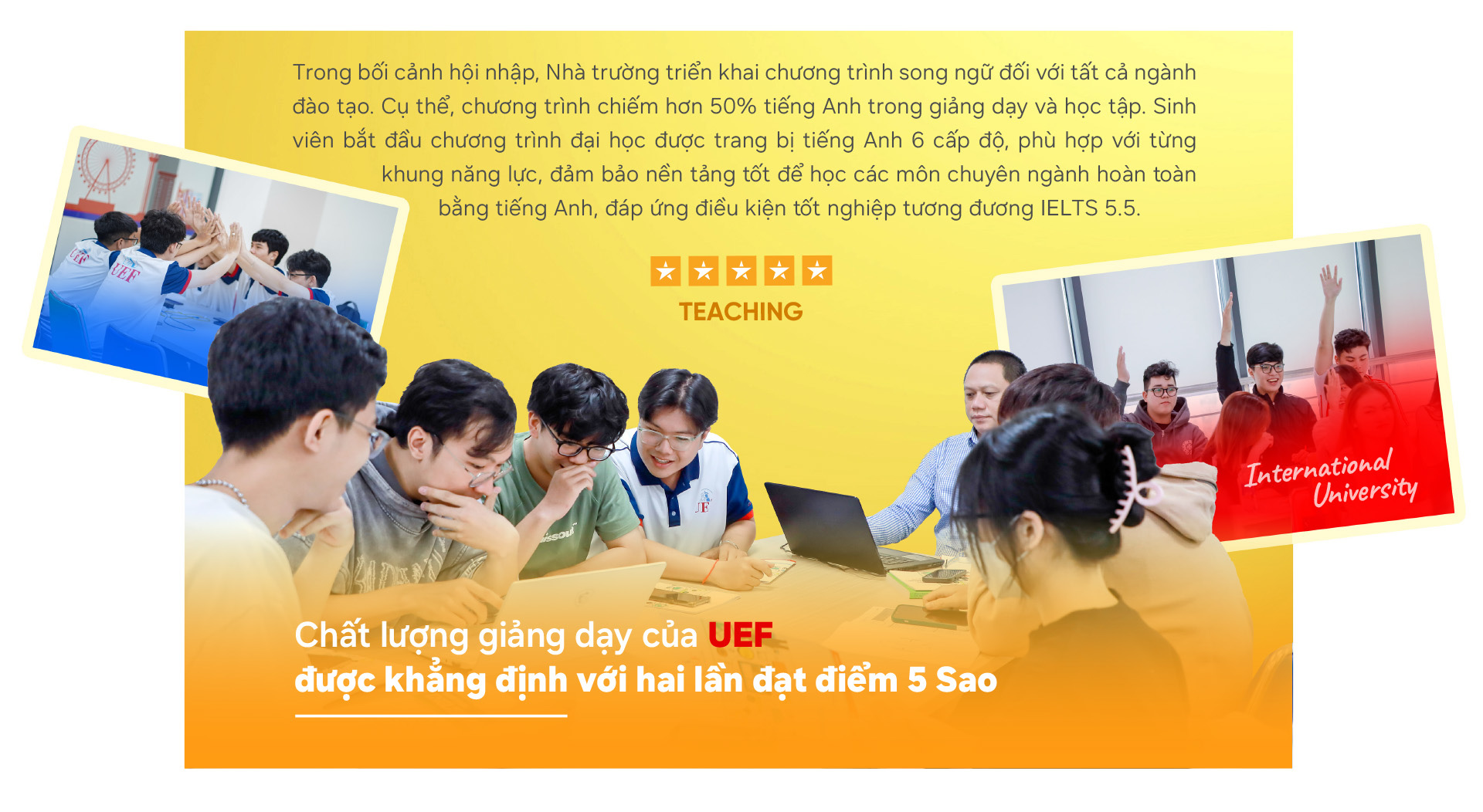 UEF đạt chứng nhận quốc tế QS Stars 4 sao theo bộ tiêu chuẩn mới - Ảnh 4. UEF đạt chứng nhận quốc tế QS Stars 4 sao theo bộ tiêu chuẩn mới - Ảnh 4.