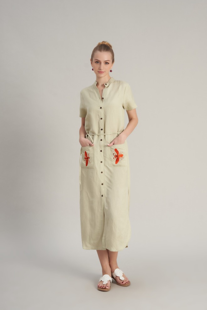 Váy suông linen, trang phục đa năng và thiết thực nhất tủ đồ- Ảnh 7. Váy suông linen, trang phục đa năng và thiết thực nhất tủ đồ- Ảnh 7.