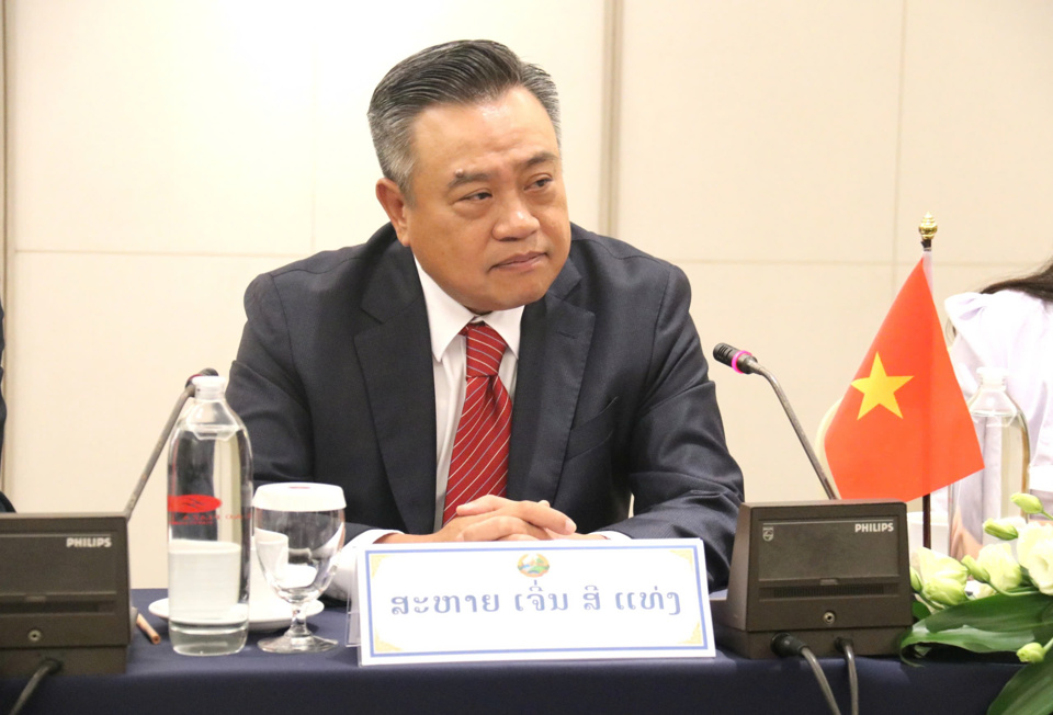 Chủ tịch UBND Thành phố Hà Nội Trần Sỹ Thanh tại buổi làm việc. Ảnh: Trịnh Dũng