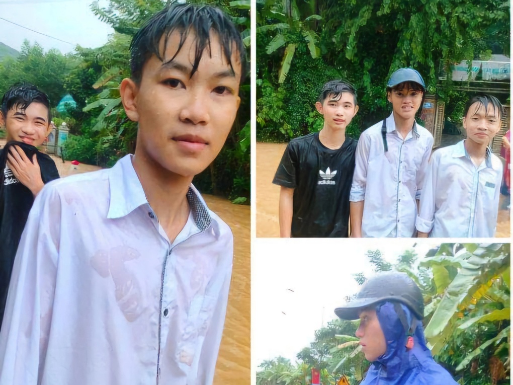 Nhóm học sinh cấp 3 dũng cảm đội mưa cứu người trong lũ - 2 Nhóm học sinh cấp 3 dũng cảm đội mưa cứu người trong lũ - 2