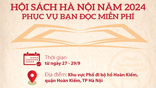 Hội sách Hà Nội năm 2024 phục vụ bạn đọc miễn phí Hội sách Hà Nội năm 2024 phục vụ bạn đọc miễn phí