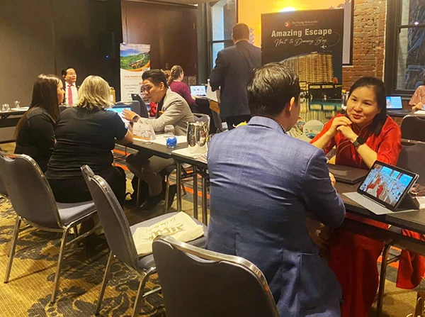 Gặp gỡ giữa các doanh nghiệp 3 địa phương với các đối tác Úc tại chương trình. Gặp gỡ giữa các doanh nghiệp 3 địa phương với các đối tác Úc tại chương trình.