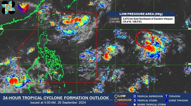 Áp thấp gần Philippines khả năng cao mạnh lên trong 24 giờ tới- Ảnh 1. Áp thấp gần Philippines khả năng cao mạnh lên trong 24 giờ tới- Ảnh 1.