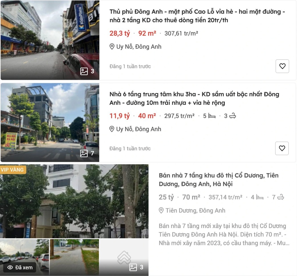 Giá nhà đất huyện Đông Anh lên 350 triệu đồng/m2, ngang biệt thự nội thành - 1 Giá nhà đất huyện Đông Anh lên 350 triệu đồng/m2, ngang biệt thự nội thành - 1