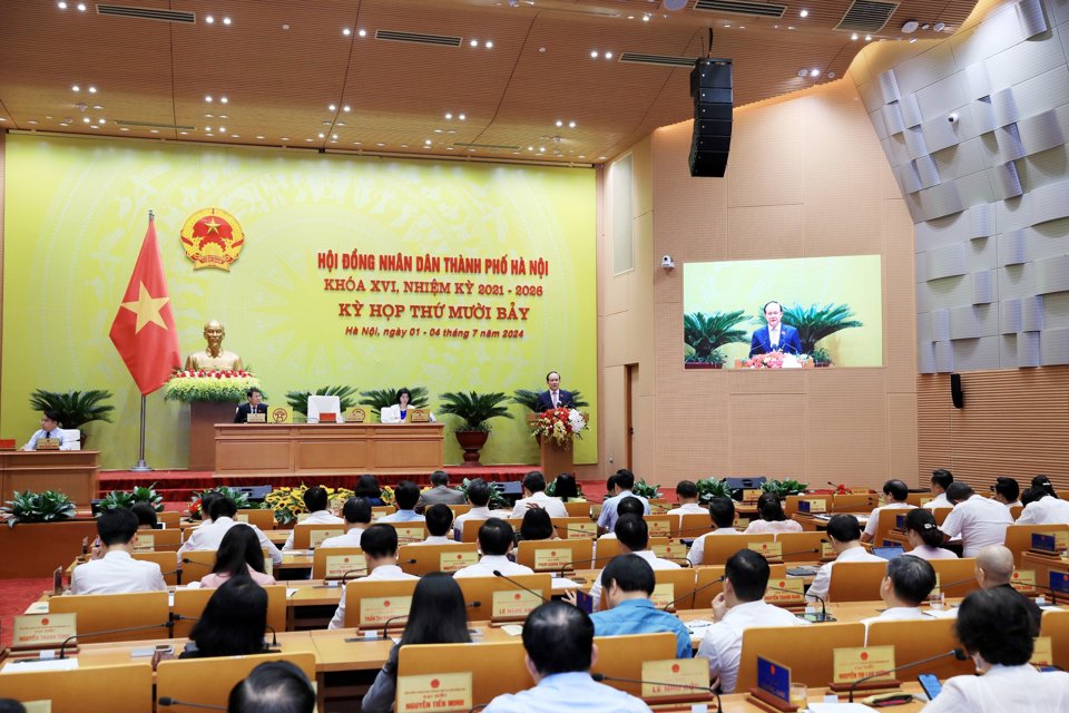 Quang cảnh Kỳ họp thứ 17, HĐND TP Hà Nội khóa XVI