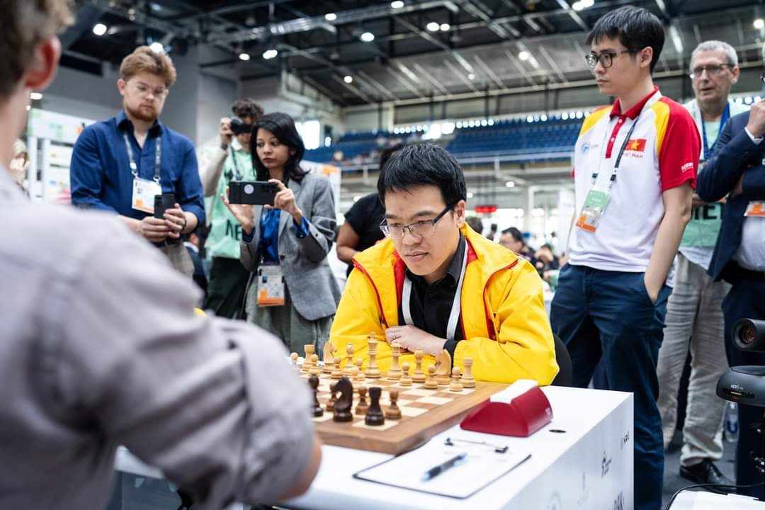 Lê Tuấn Minh tỏa sáng giúp cờ vua Việt Nam cầm hòa Na Uy ở Olympiad- Ảnh 1. Lê Tuấn Minh tỏa sáng giúp cờ vua Việt Nam cầm hòa Na Uy ở Olympiad- Ảnh 1.