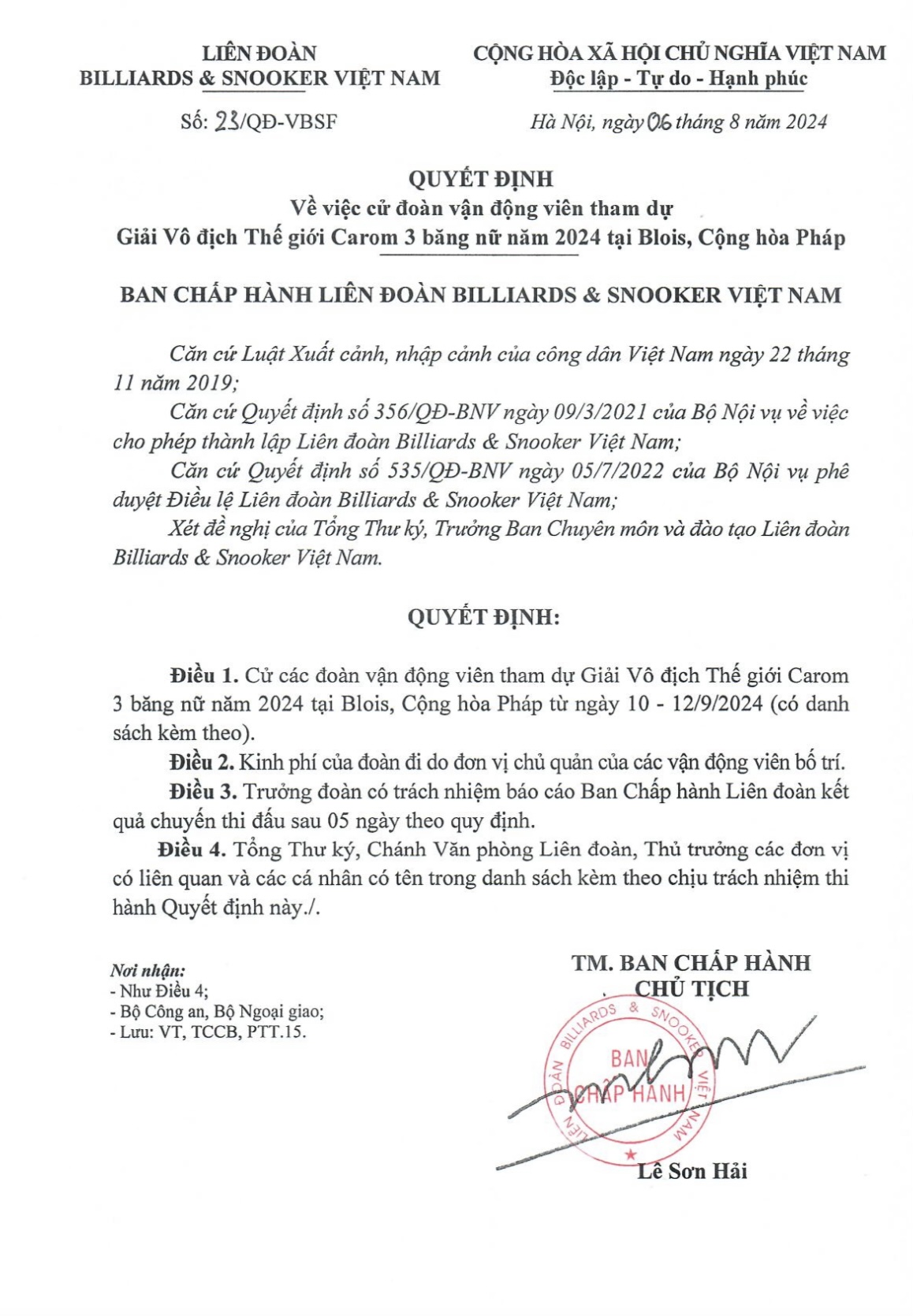 Thực hư cơ thủ không được hỗ trợ tiền đi Pháp thi đấu: Liên đoàn billiards nói gì?- Ảnh 2. Thực hư cơ thủ không được hỗ trợ tiền đi Pháp thi đấu: Liên đoàn billiards nói gì?- Ảnh 2.