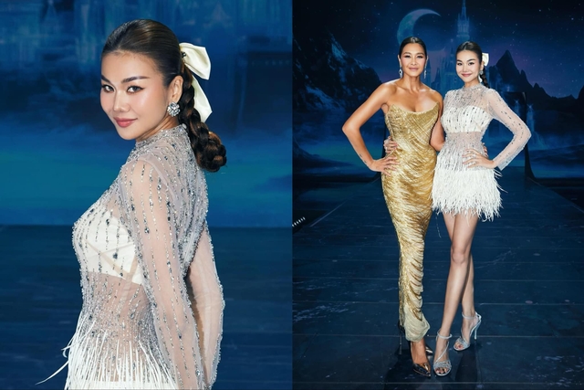 Siêu mẫu Thanh Hằng trẻ trung khi lăng xê thiết kế của Huy Trần- Ảnh 2. Siêu mẫu Thanh Hằng trẻ trung khi lăng xê thiết kế của Huy Trần- Ảnh 2.