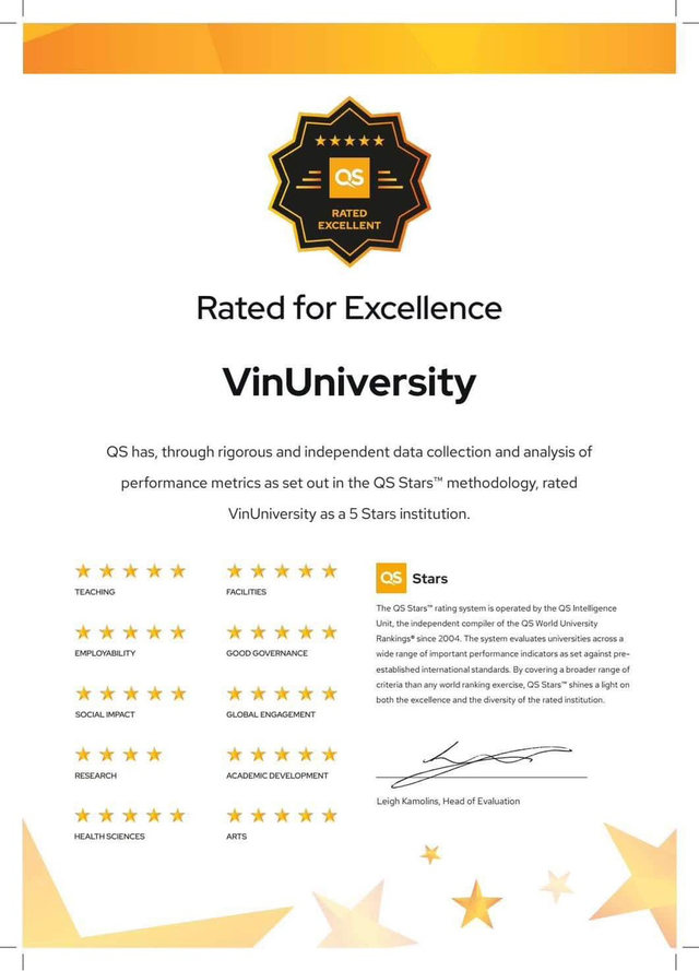 Vinuni trở thành đại học trẻ nhất, với tốc độ nhanh nhất thế giới đạt chứng nhận QS 5 Sao - Ảnh 2. Vinuni trở thành đại học trẻ nhất, với tốc độ nhanh nhất thế giới đạt chứng nhận QS 5 Sao - Ảnh 2.
