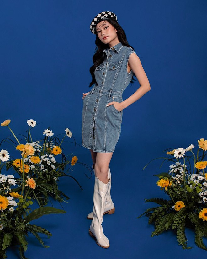 Khẳng định phong cách riêng với váy denim- Ảnh 4. Khẳng định phong cách riêng với váy denim- Ảnh 4.
