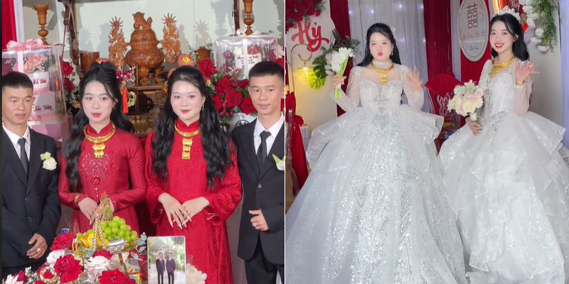 Anh em sinh đôi ở Đắk Lắk cưới vợ cùng ngày, hôn lễ nhiều điều đặc biệt - Ảnh 3. Anh em sinh đôi ở Đắk Lắk cưới vợ cùng ngày, hôn lễ nhiều điều đặc biệt - Ảnh 3.