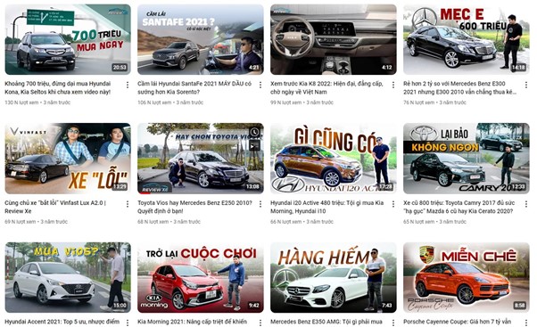 Tầm ảnh hưởng và cộng đồng người theo dõi kênh "Review Xe"- Ảnh 3. Tầm ảnh hưởng và cộng đồng người theo dõi kênh "Review Xe"- Ảnh 3.